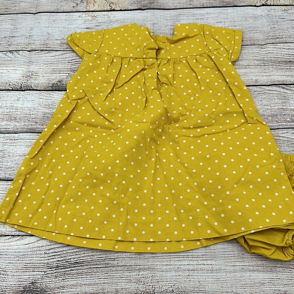 Gap Yellow and White Polka Dot Dress Cotton Size 18-24 M - Picture 4 of 4